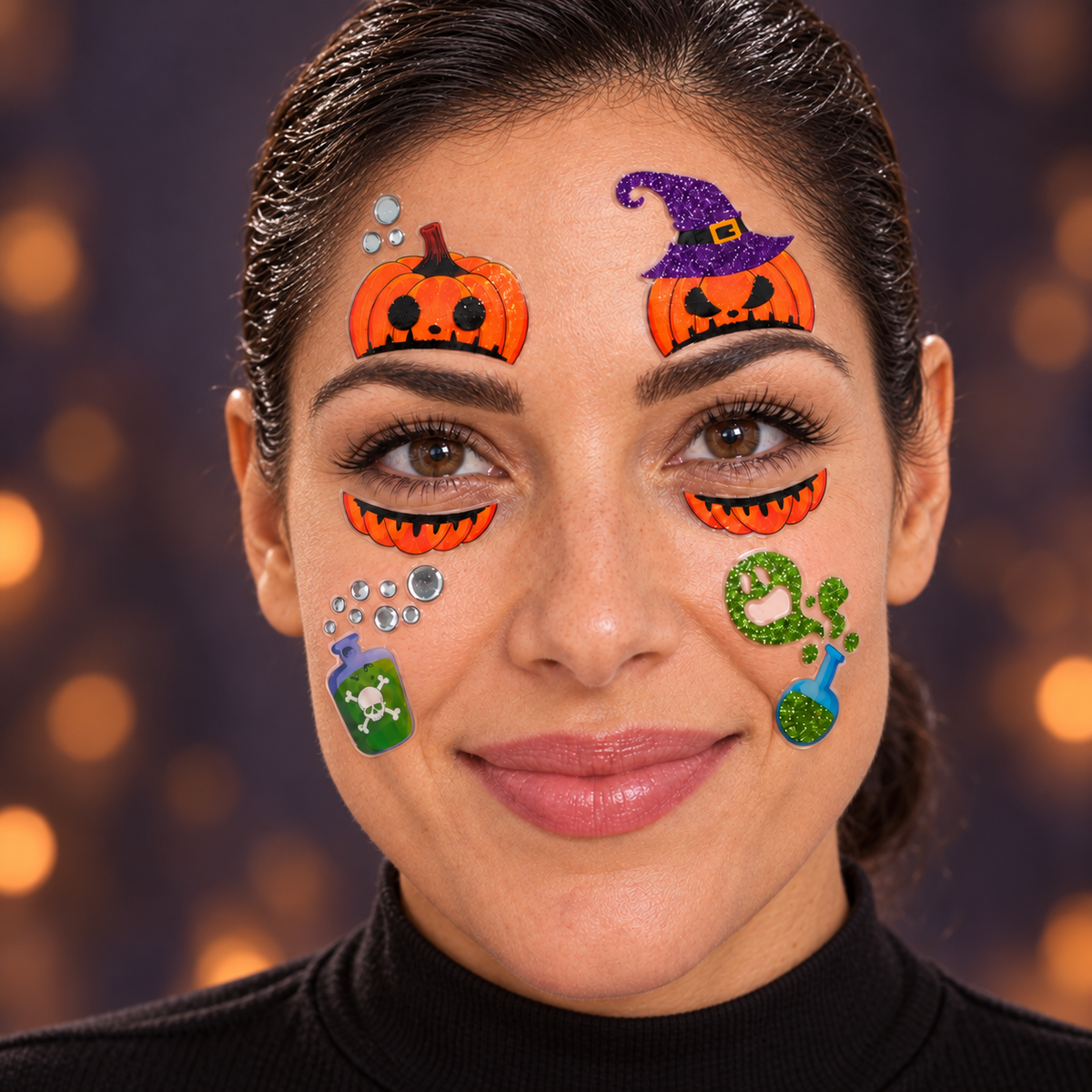 Autocolantes Faciais Halloween ABÓBORA