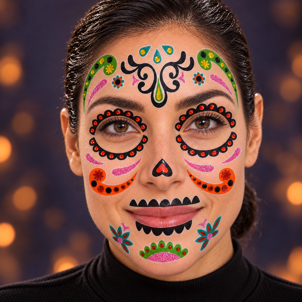 Autocolantes Faciais Halloween CAVEIRA MEXICANA