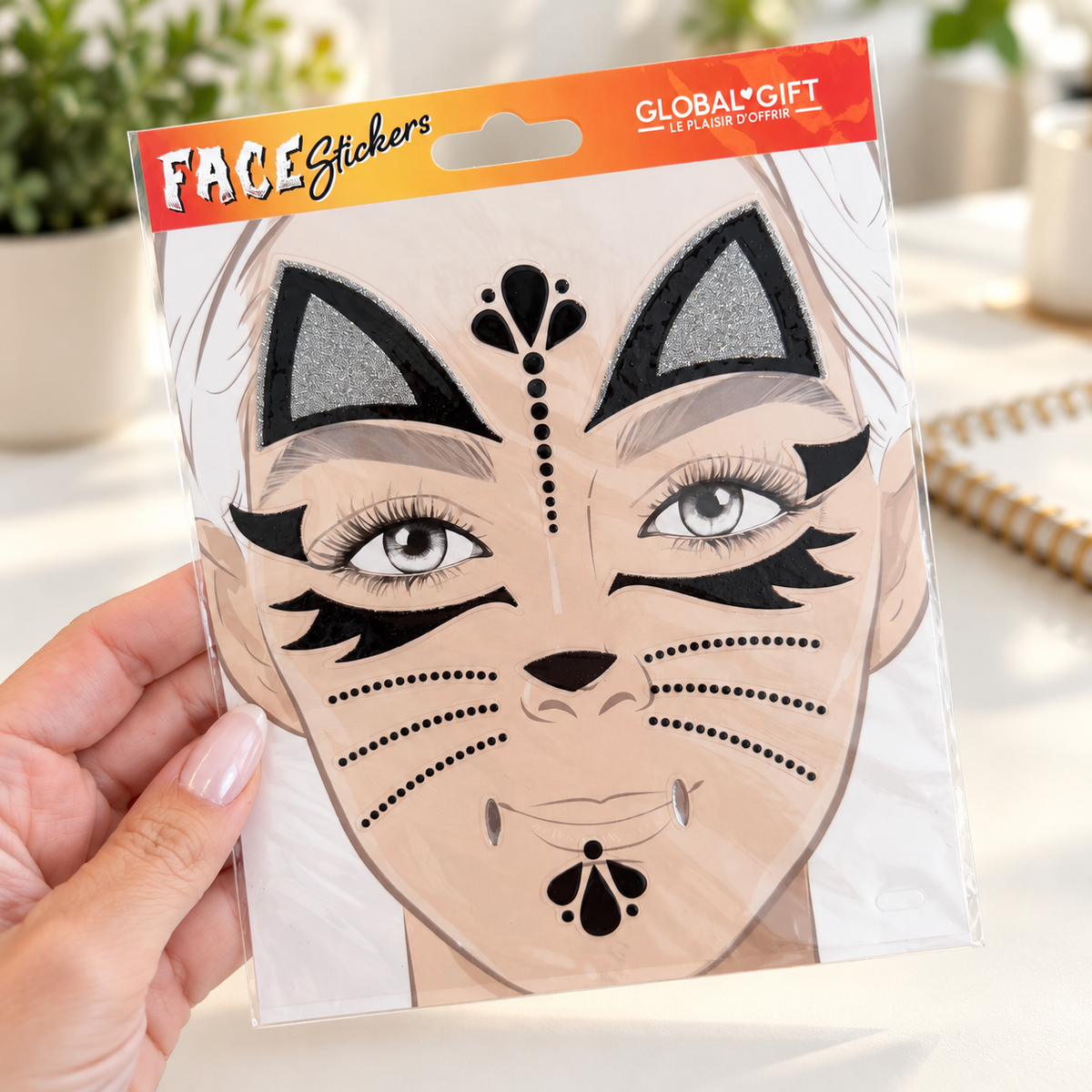 Autocolantes Faciais Halloween GATO