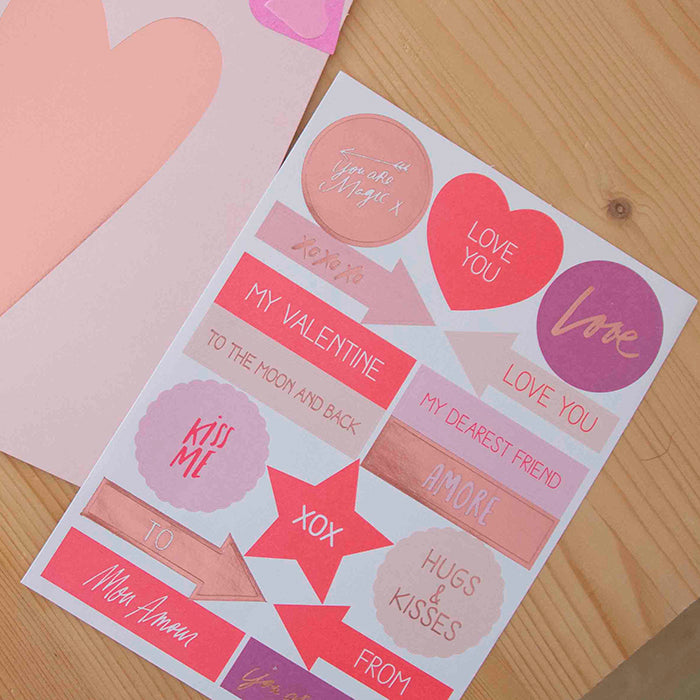 Postal DIY Pink Heart