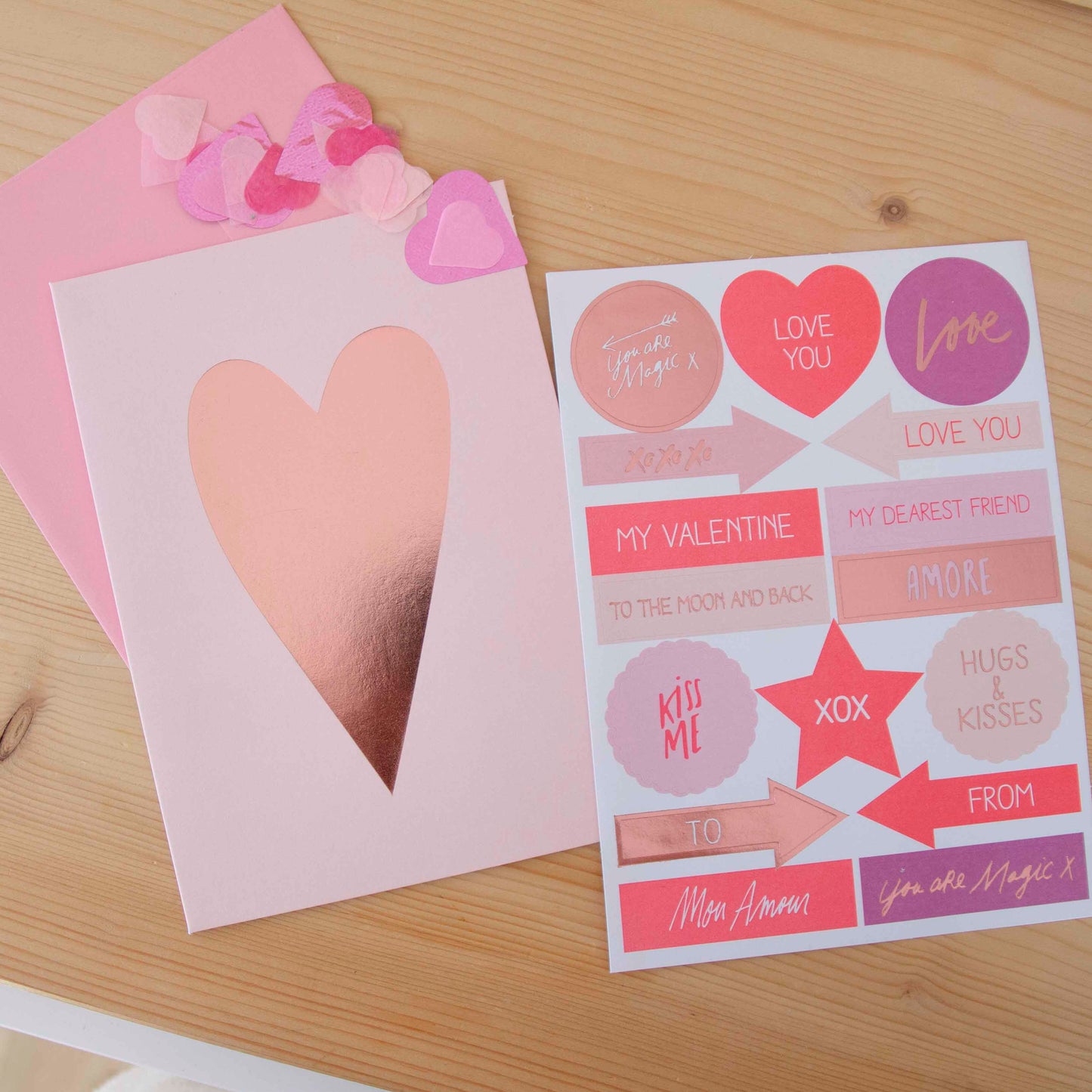 Postal DIY Pink Heart
