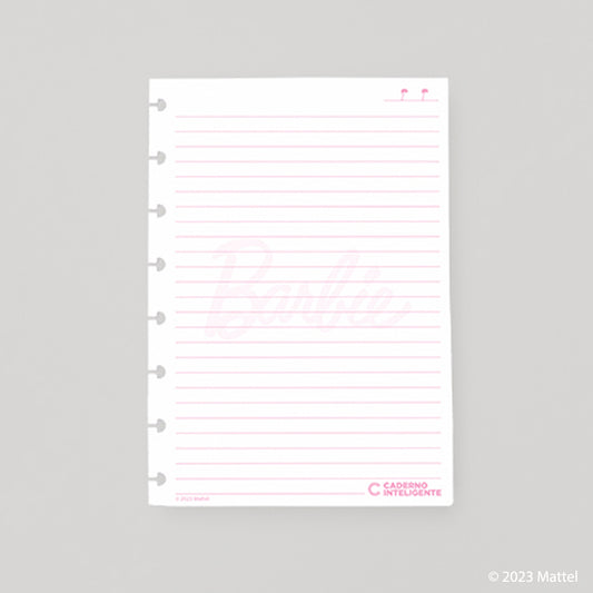 Folhas Pautadas A5 90g BARBIE™ Pink para Caderno Inteligente