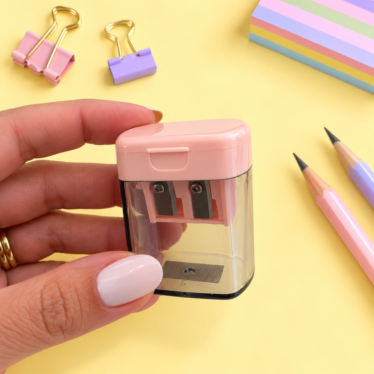 Afia duplo com depósito Pastel Rosa Nude