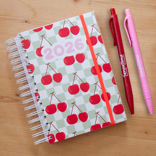 PRÉ-VENDA Agenda A6 Semanal 2026 Capa Dura CHERRY