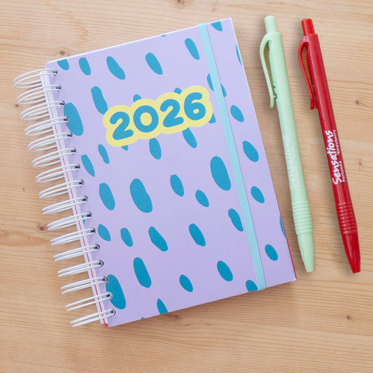 Agenda A6 Diária 2026 Argolas FUN