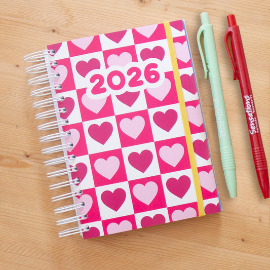 PRÉ-VENDA Agenda A6 Semanal 2026 Capa Dura LOT OF LOVE