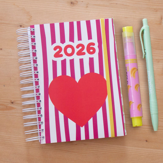 PRÉ-VENDA Agenda A6 Semanal 2026 Capa Dura LOVE