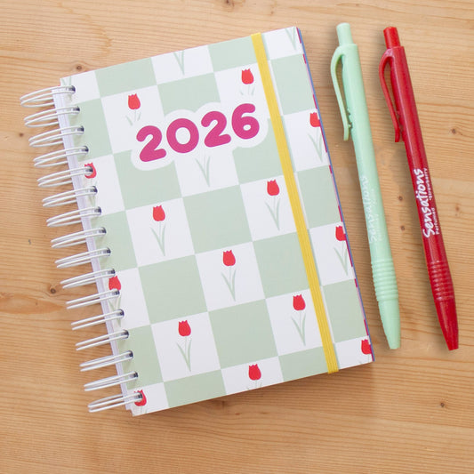 PRÉ-VENDA Agenda A6 Semanal 2026 Capa Dura TULIPS