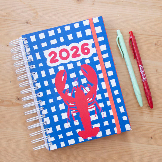 PRÉ-VENDA Agenda A5 Semanal 2026 Capa Dura BLUE SUMMER