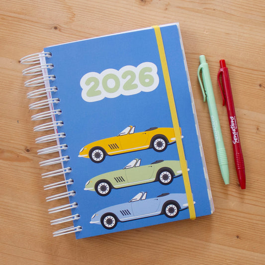 PRÉ-VENDA Agenda A5 Semanal 2026 Capa Dura CARS