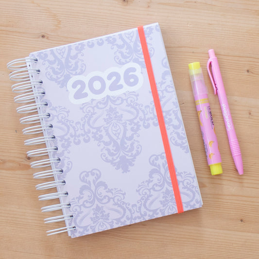 PRÉ-VENDA Agenda A5 Semanal 2026 Capa Dura CLASSIC LILAC