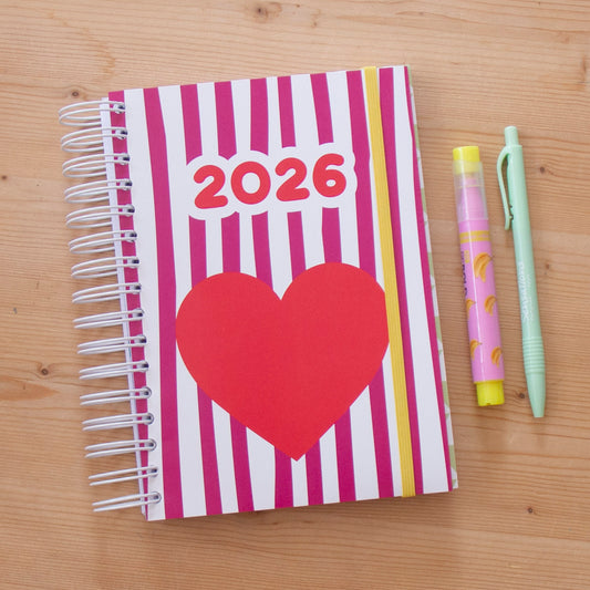 PRÉ-VENDA Agenda A5 Semanal 2026 Capa Dura LOVE