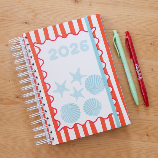 PRÉ-VENDA Agenda A5 Semanal 2026 Capa Dura SUMMER FEELINGS