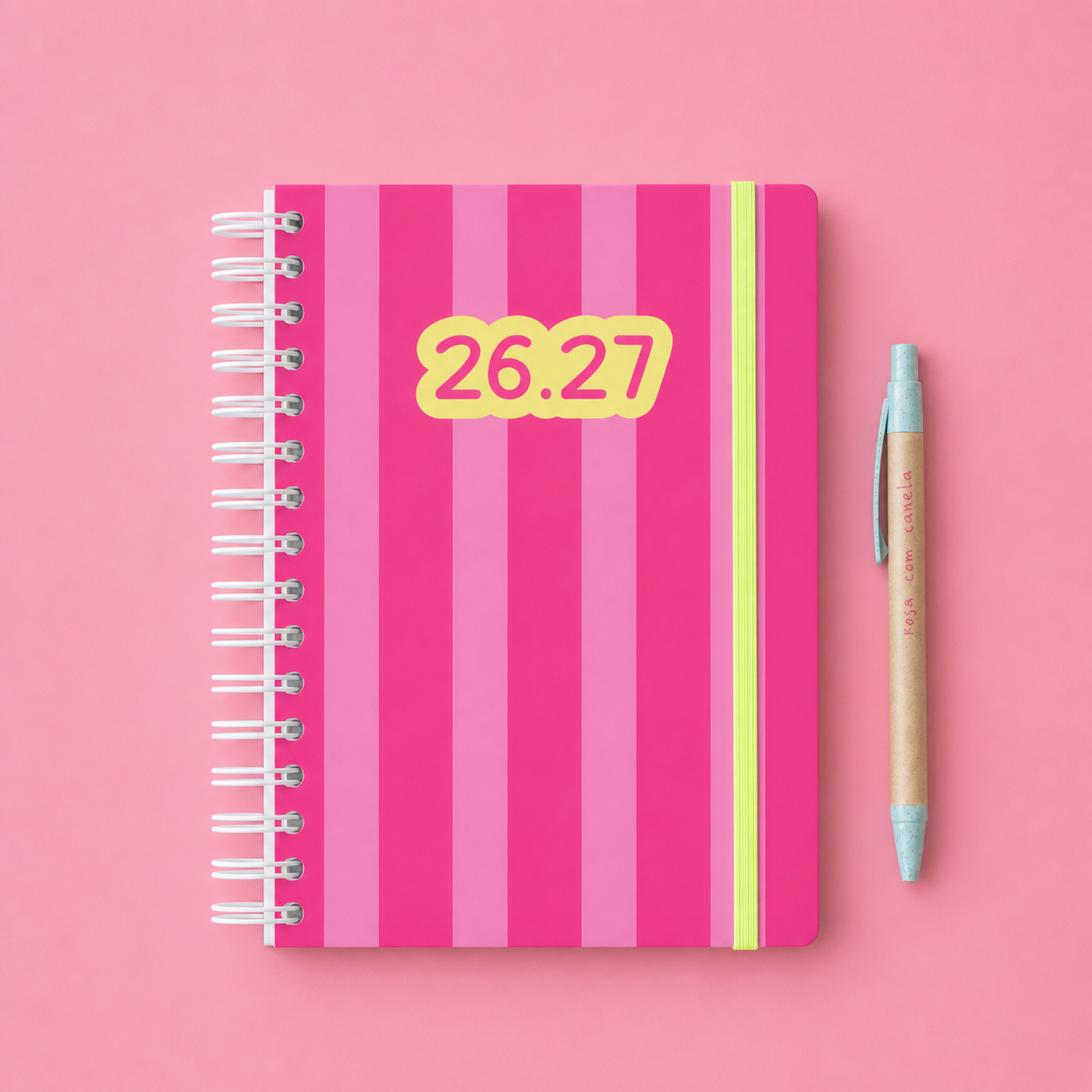 PRÉ-VENDA Agenda A5 Diária 26/27 POWER COLOR PINK