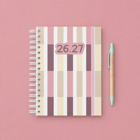 PRÉ-VENDA Agenda A5 Semanal 26/27 SOFT STRIPES