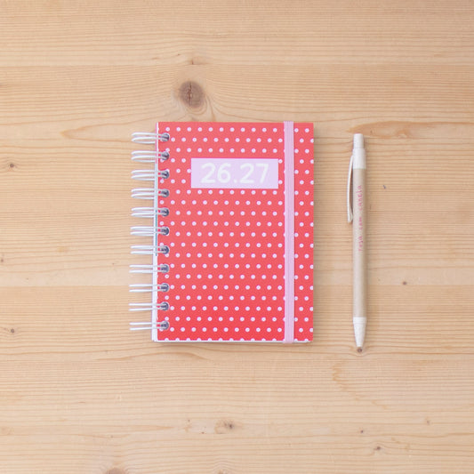 PRÉ-VENDA Agenda A6 Semanal 26/27 COOL RED