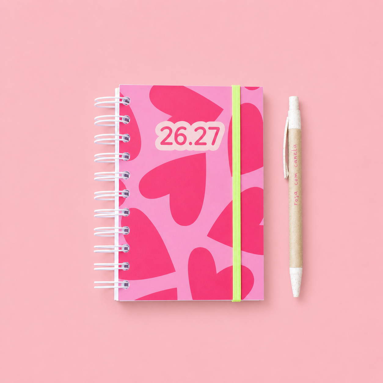 PRÉ-VENDA Agenda A6 Diária 26/27 CRAZY PINK HEARTS