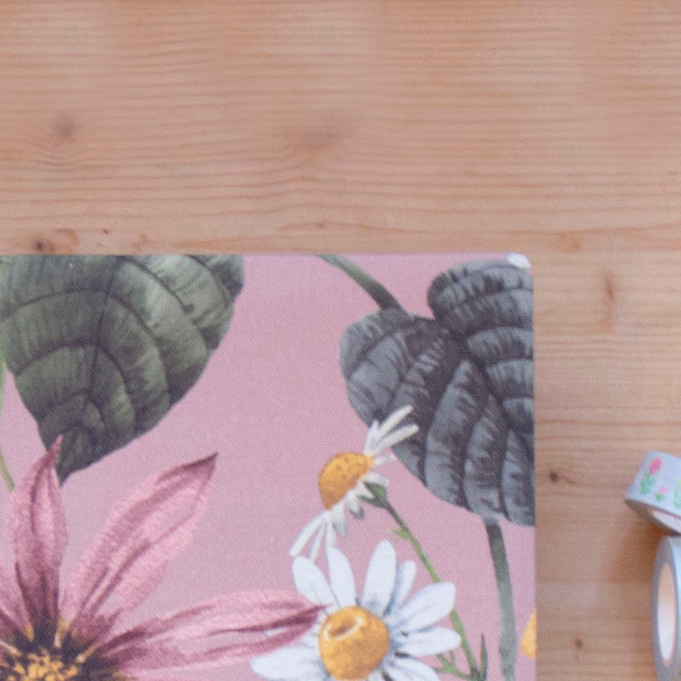 Álbum A4 tecido Pink Flowers