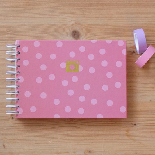 Álbum A5 argolas PINK DOTS