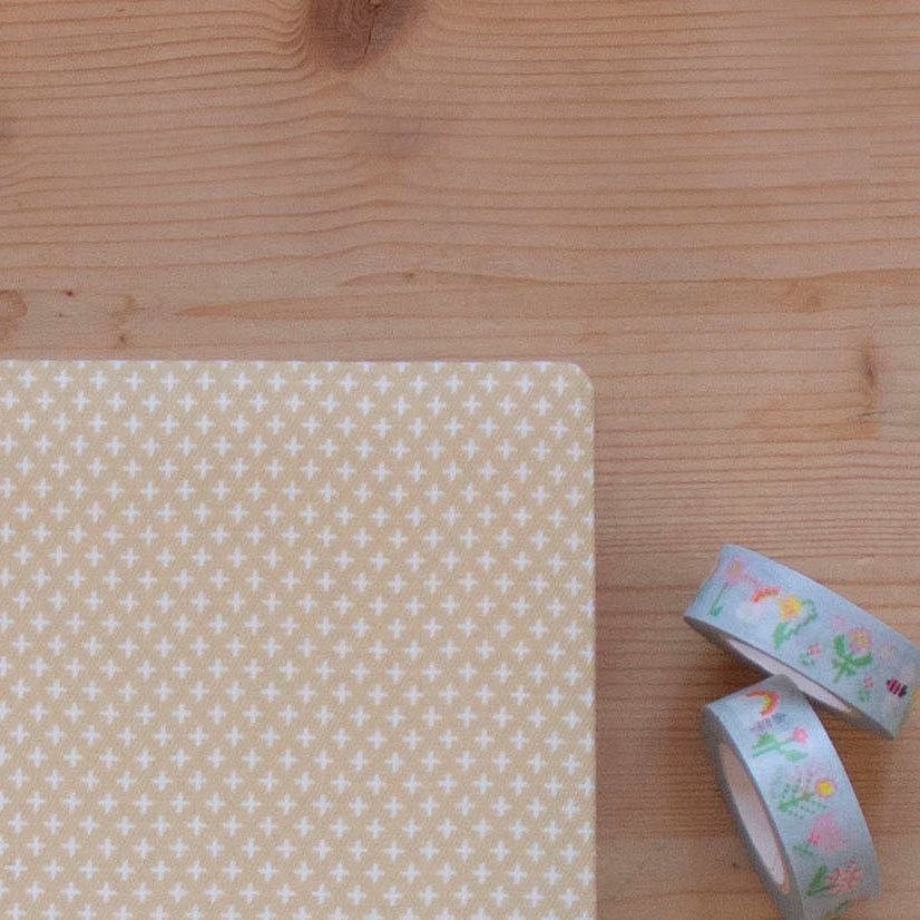 Mini Álbum A5 tecido Yellow Stripes