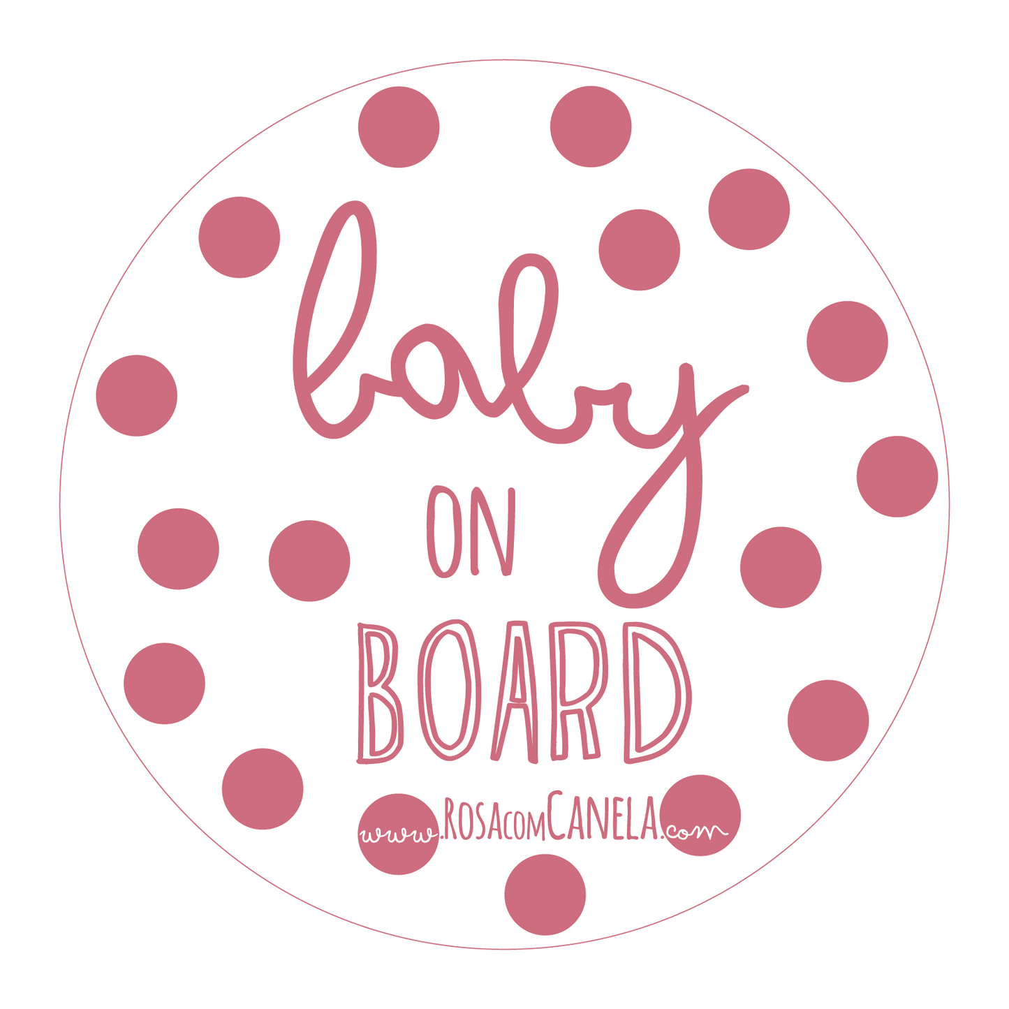 Baby on Board Pink Dots