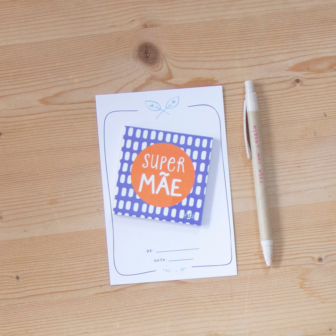 Azulejo Íman 7 x 7 cm SUPER MÃE (cool)