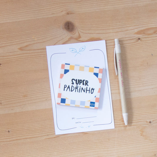 Azulejo Íman 7 x 7 cm SUPER PADRINHO