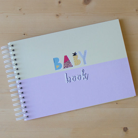 Baby Book A4 Stars Yellow Pink