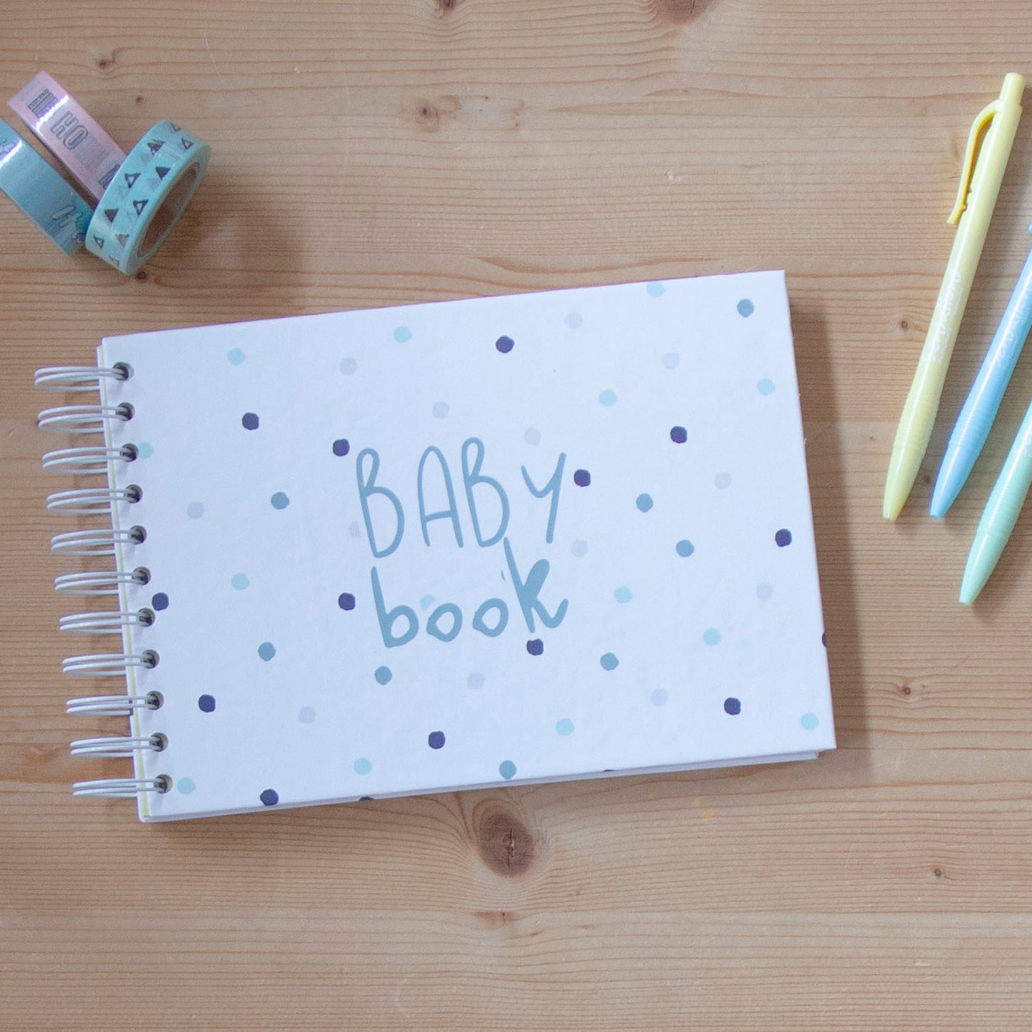 Baby Book A5 Dots Blue