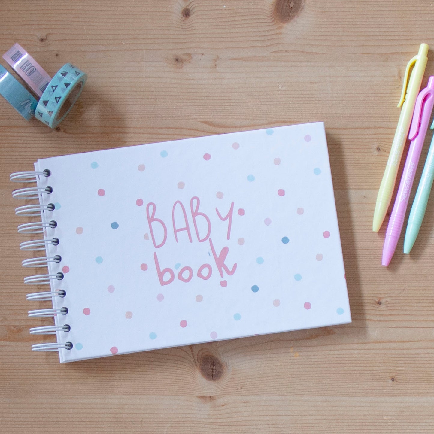Baby Book A5 Dots Pink