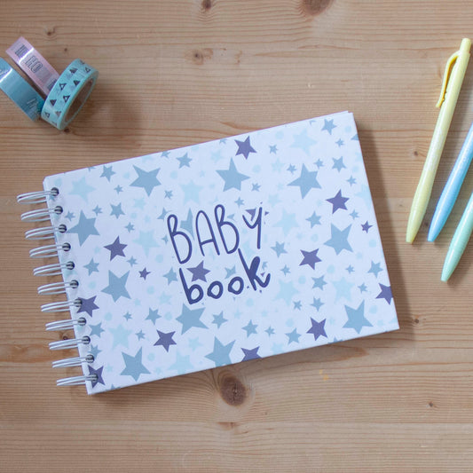 Baby Book A5 Stars Blue