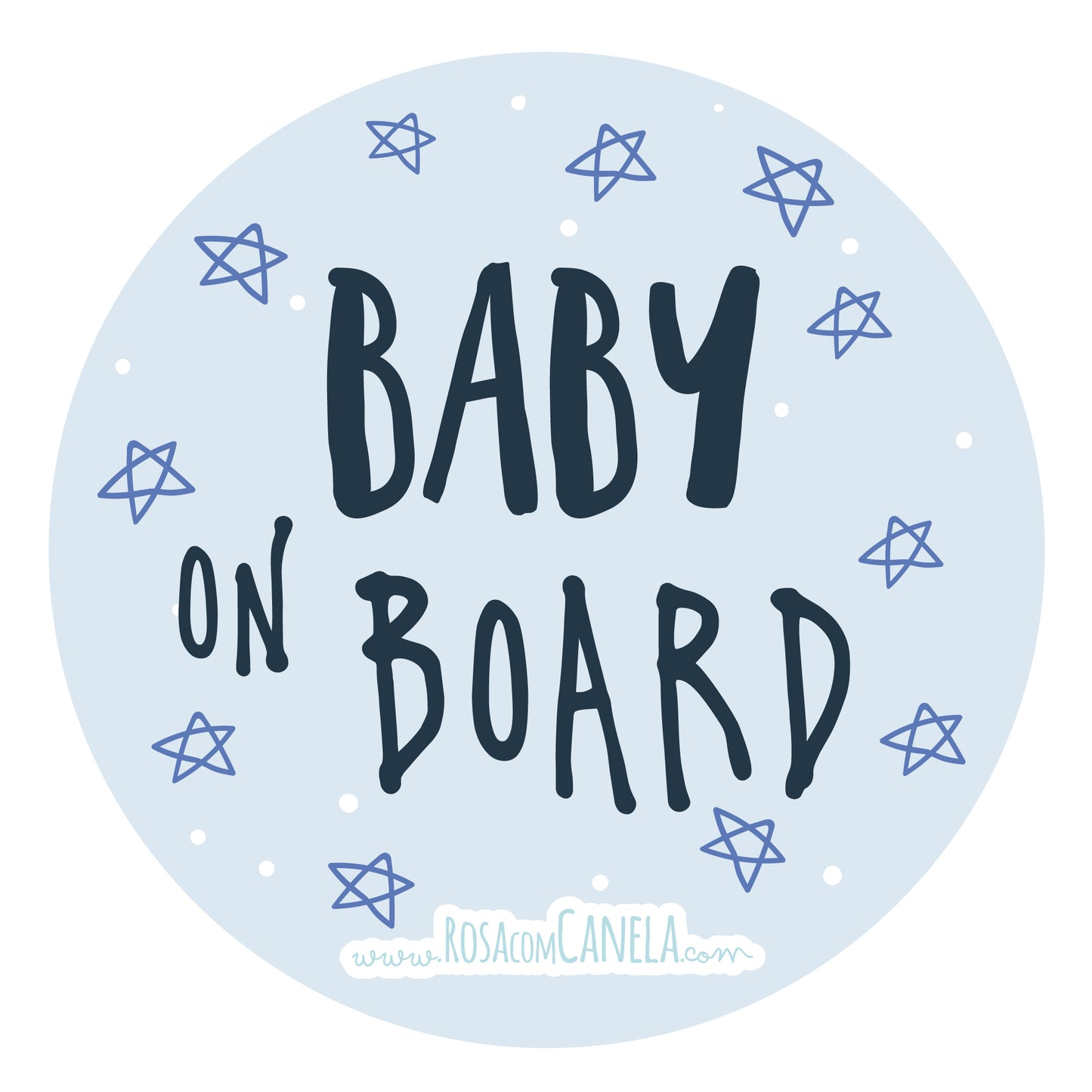 Baby on Board Blue Stars