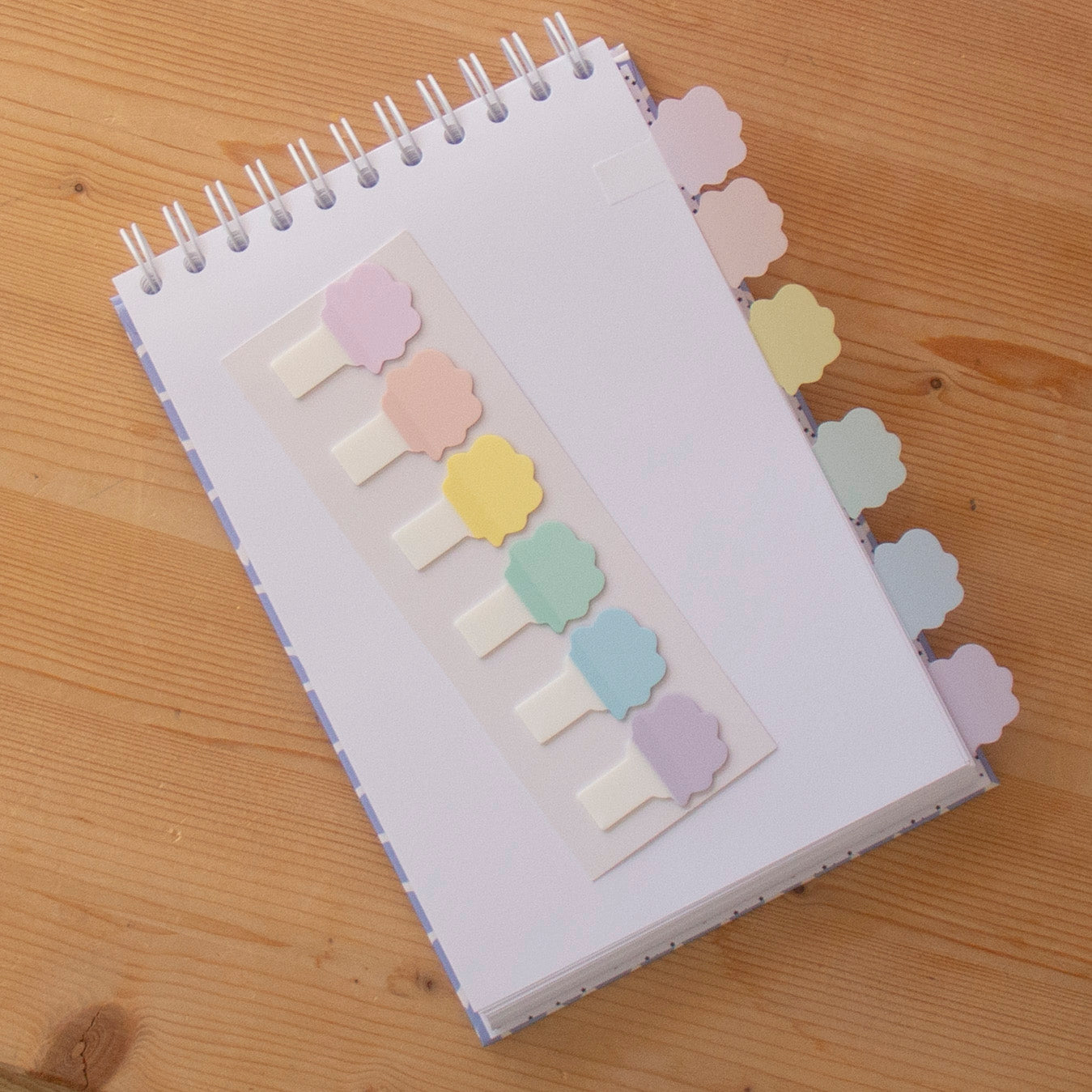 Kit 6 Marcadores de Página Pastel Nuvem (120 un)
