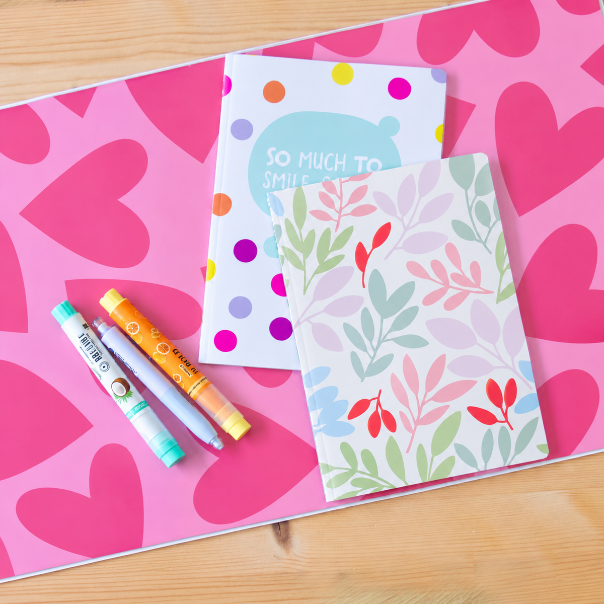 Base de Secretária CRAZY PINK HEARTS