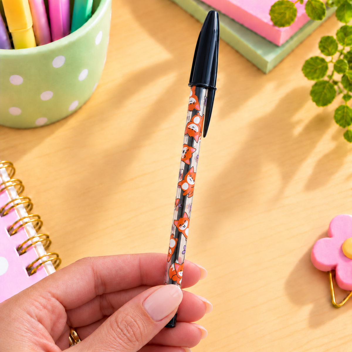 Caneta Bic Cristal Decor RAPOSA