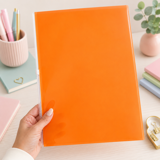 Bolsa Envelope A4 com fecho LARANJA