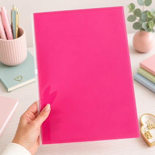 Bolsa Envelope A4 com fecho ROSA