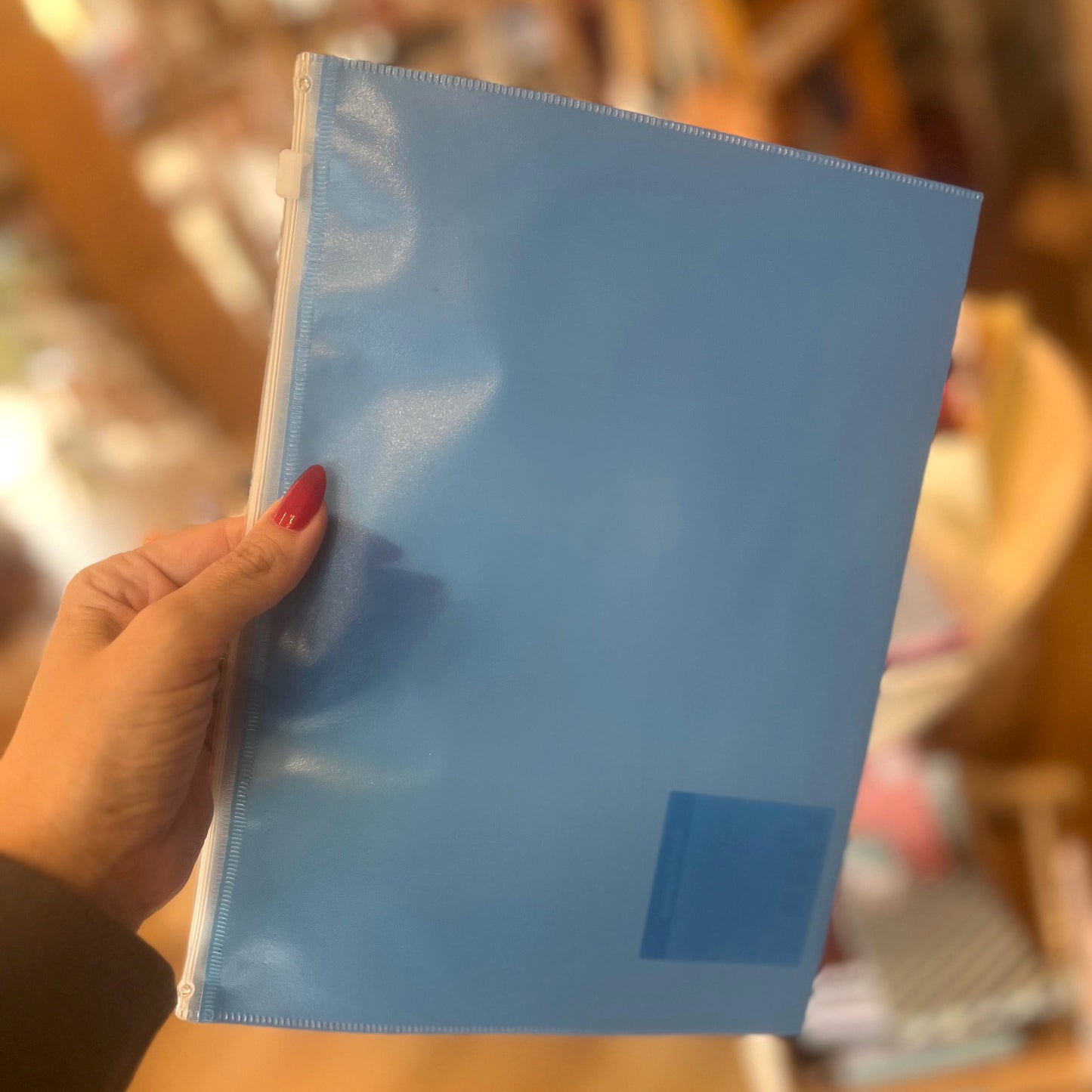 Bolsa Envelope B5 com fecho AZUL