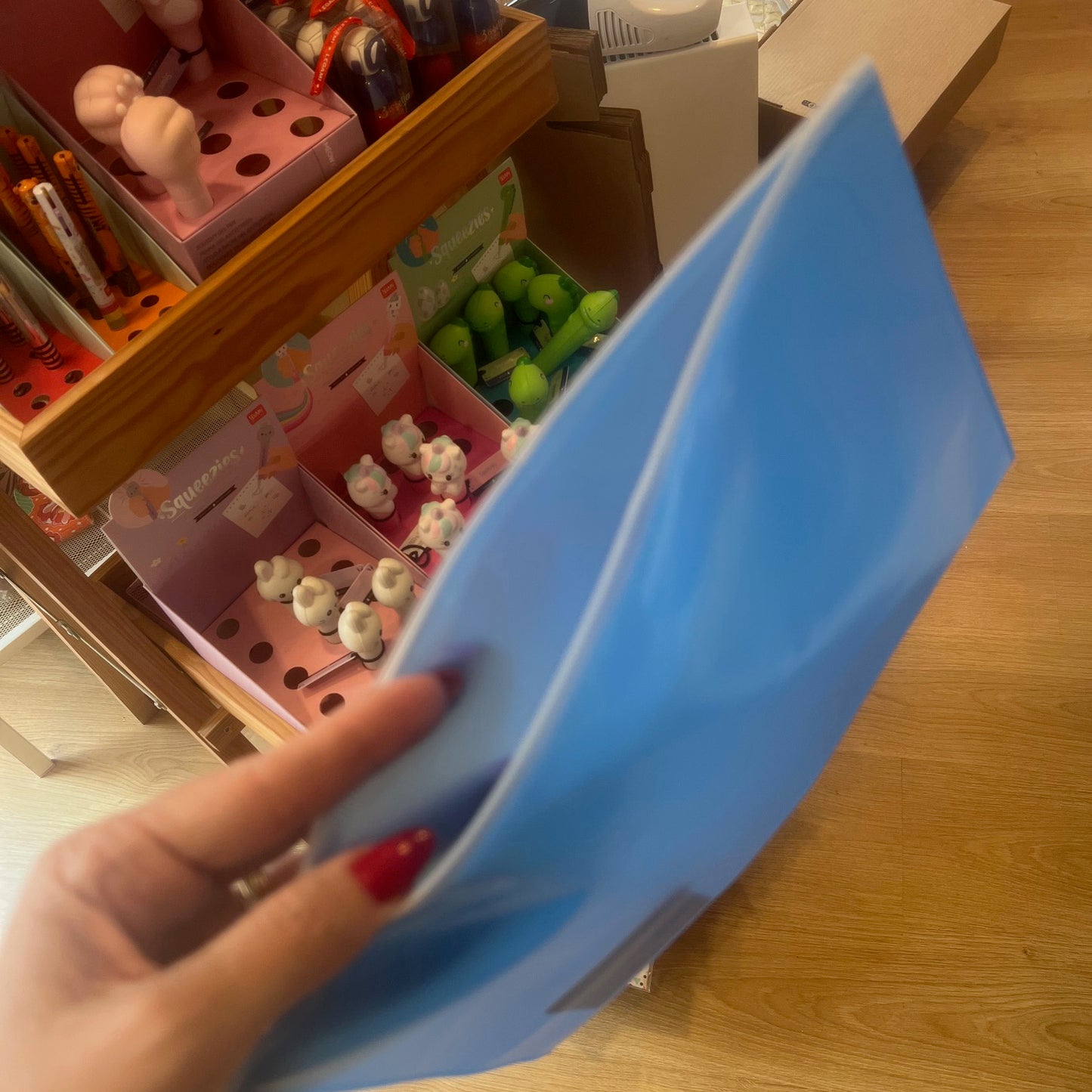 Bolsa Envelope B5 com fecho AZUL