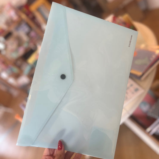 Bolsa Envelope A4 com mola Pastel Azul Claro