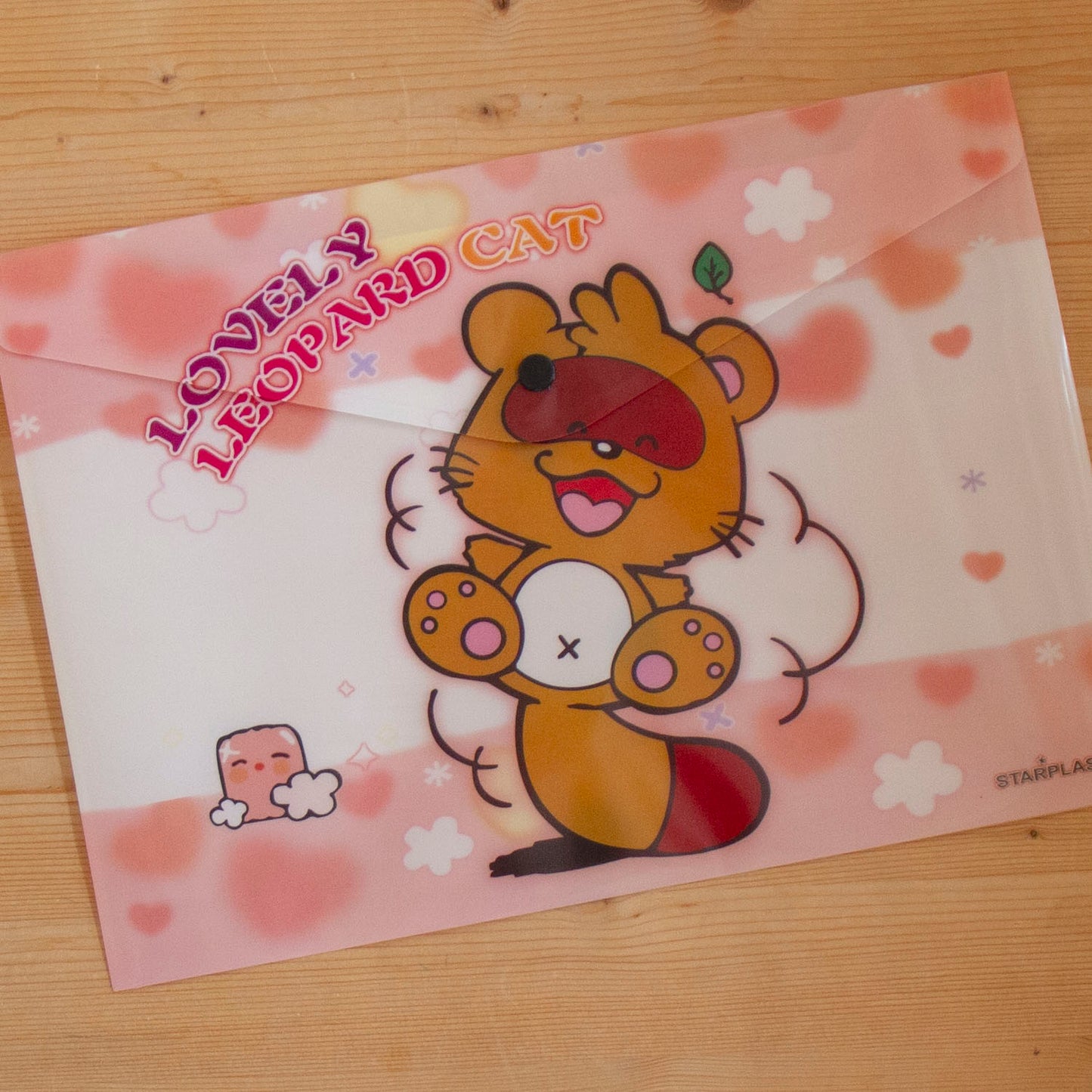 Bolsa Envelope A4 com mola Desenho Rosa