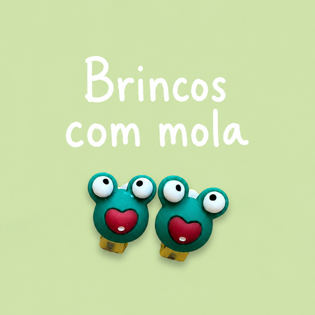 Brincos de mola Sapinho