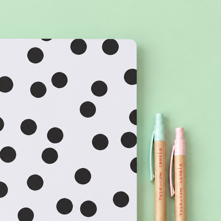 Caderno Agrafado A4 PET Pautado CLASSIC DOTS