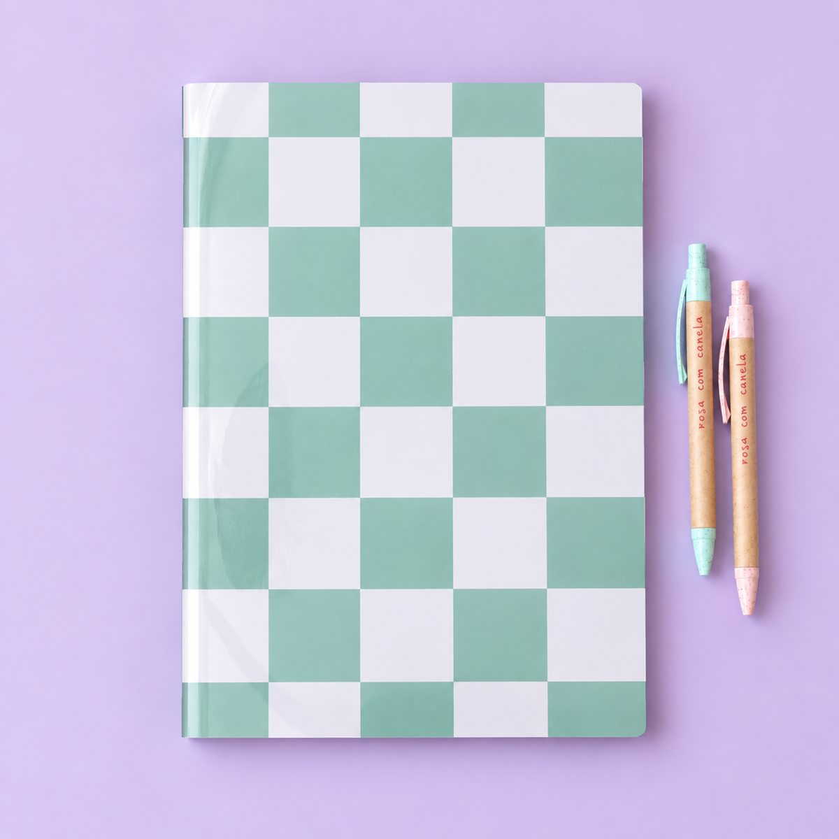 Caderno Agrafado A4 PET Pautado COOL BOY GREEN