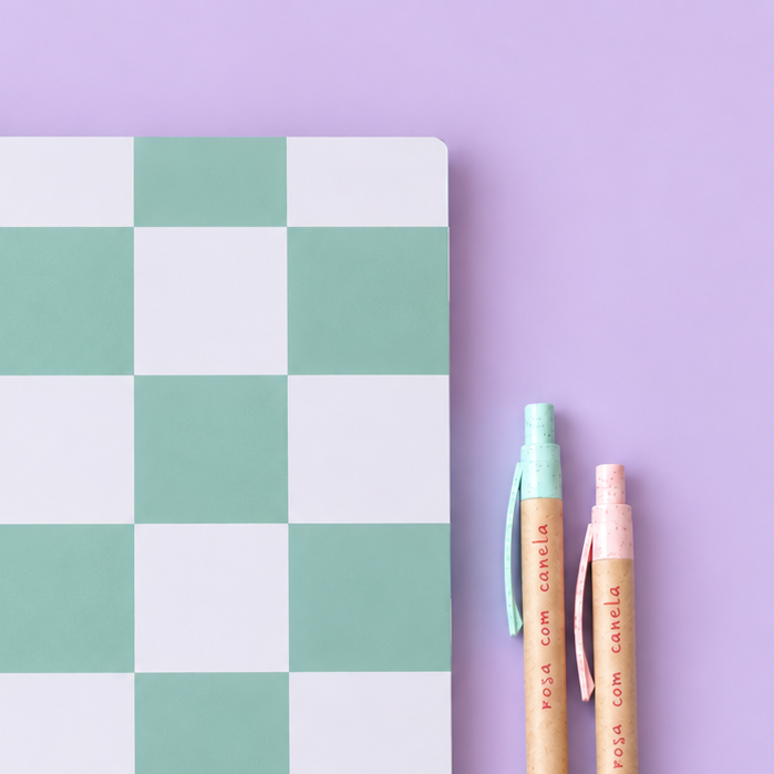 Caderno Agrafado A4 PET Pautado COOL BOY GREEN