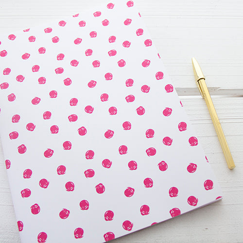 Caderno Agrafado A4 PAUTADO Pink Dots