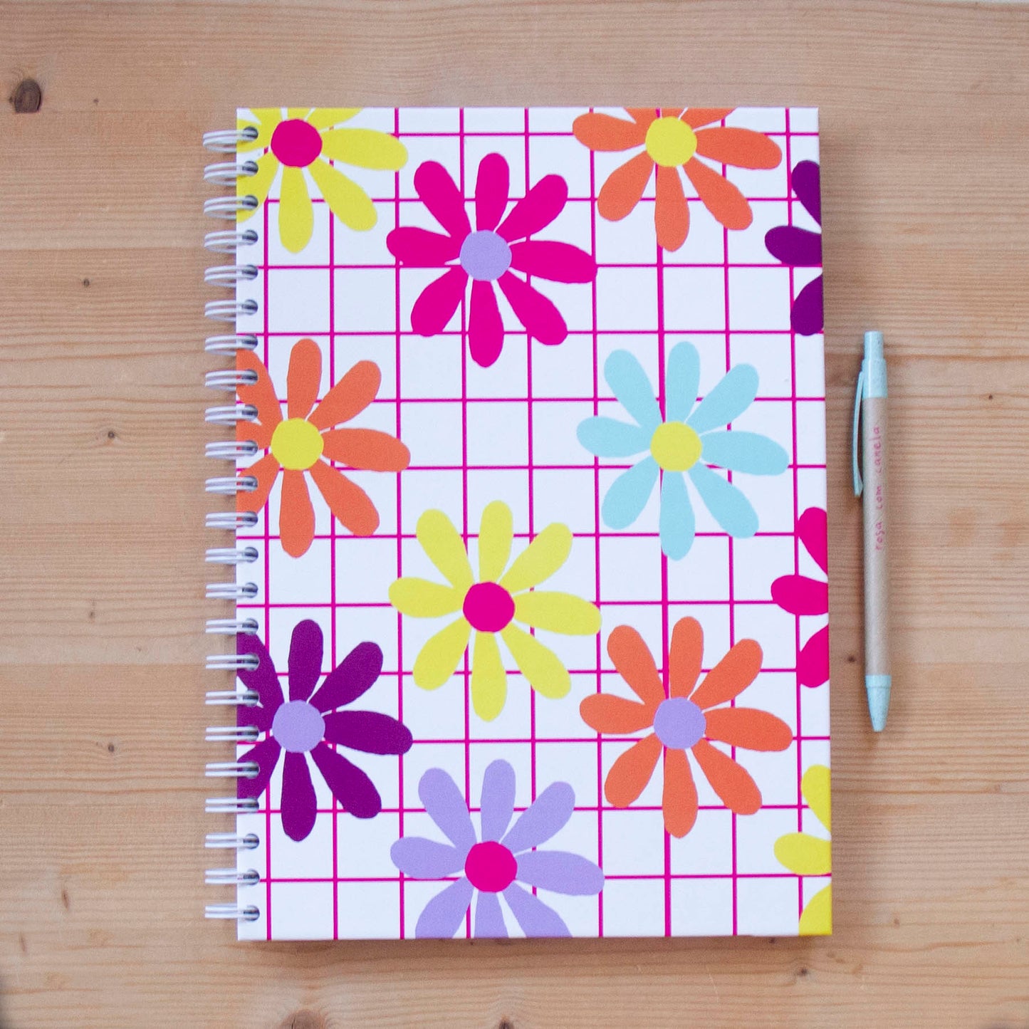 Caderno A4 Argolas (PAUTADO) FLOWERS