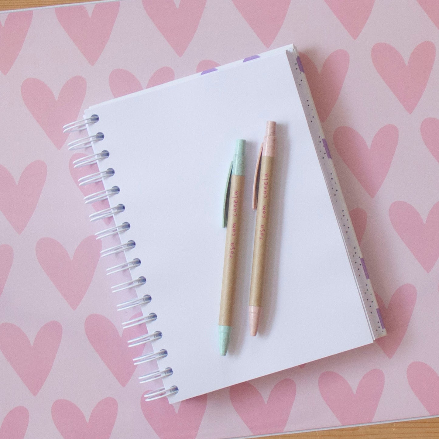 Caderno A5 Argolas (LISO) DOTS PURPLE