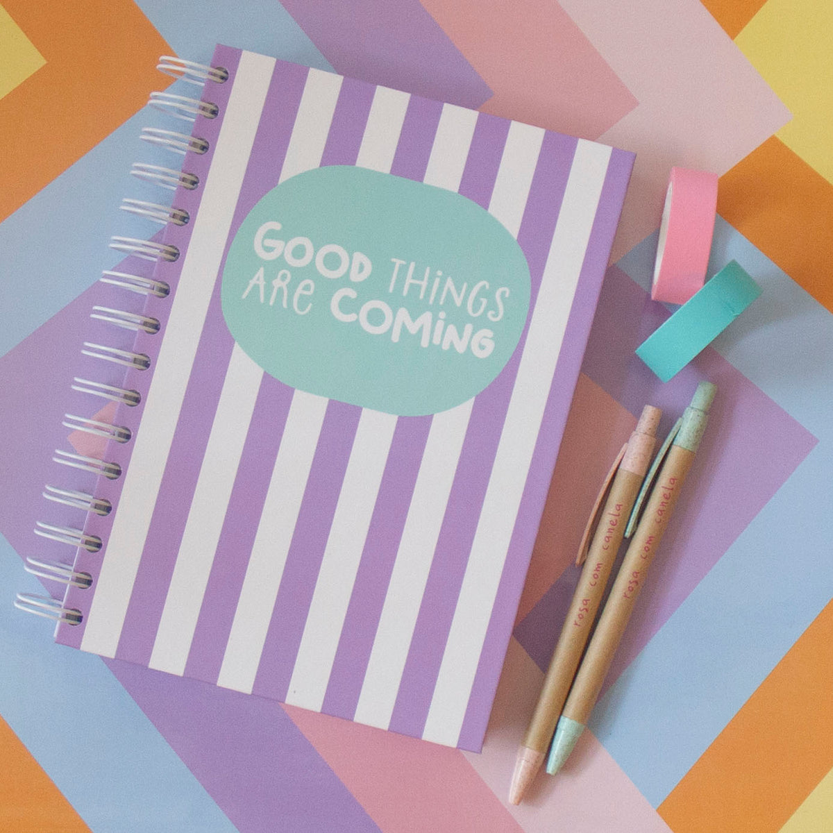 Caderno A5 Argolas 100 FL (PAUTADO) LAVANDA (good things)