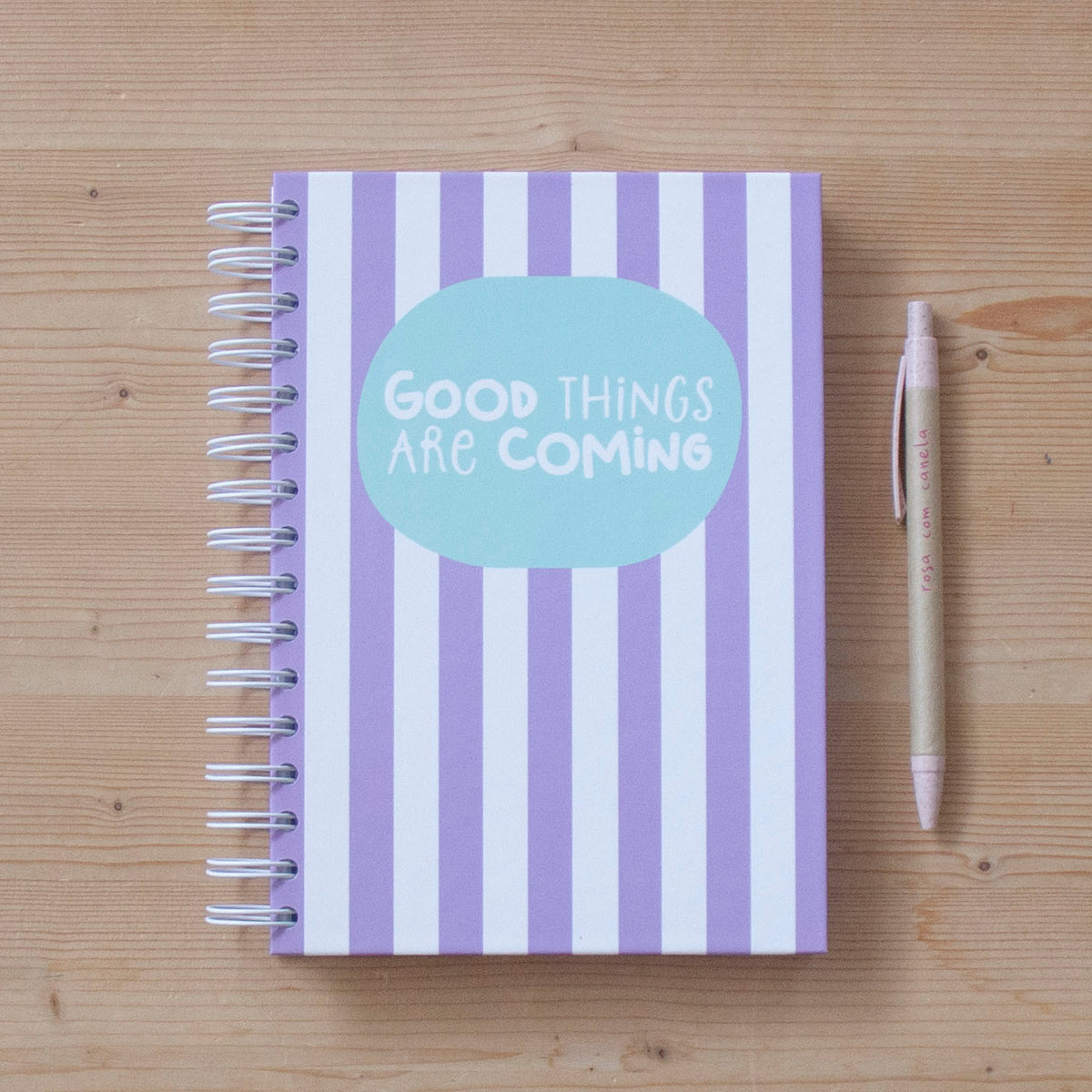 Caderno A5 Argolas 100 FL (PAUTADO) LAVANDA (good things)